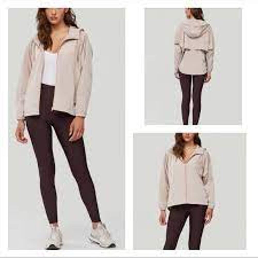Soia & Kyo Oaklynn Jacket Water Repellent Mauve Hooded Relaxed Women L/XL